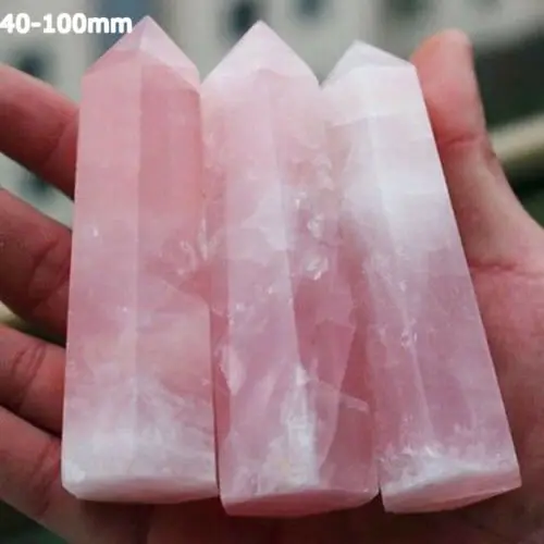 Natural Rock Rose Quartz Crystal Point Healing Stone Obelisk Wand Pink 40-100MM Brazilian Healing Stone Decor
Natural Rock Rose Quartz Crystal Point Healing Stone Obelisk Wand Pink 40-100MM Brazilian Healing Stone Decor