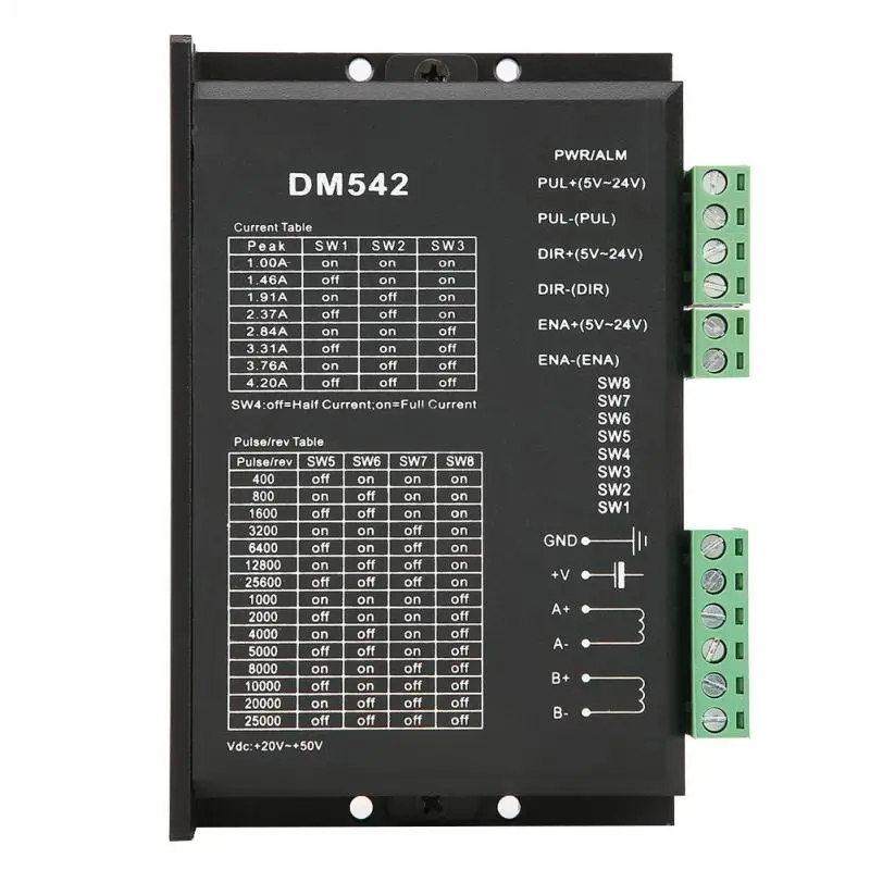 Контроллер шагового двигателя DM542 DM556 2 фазный цифровой Драйвер для серии 42/57/86
