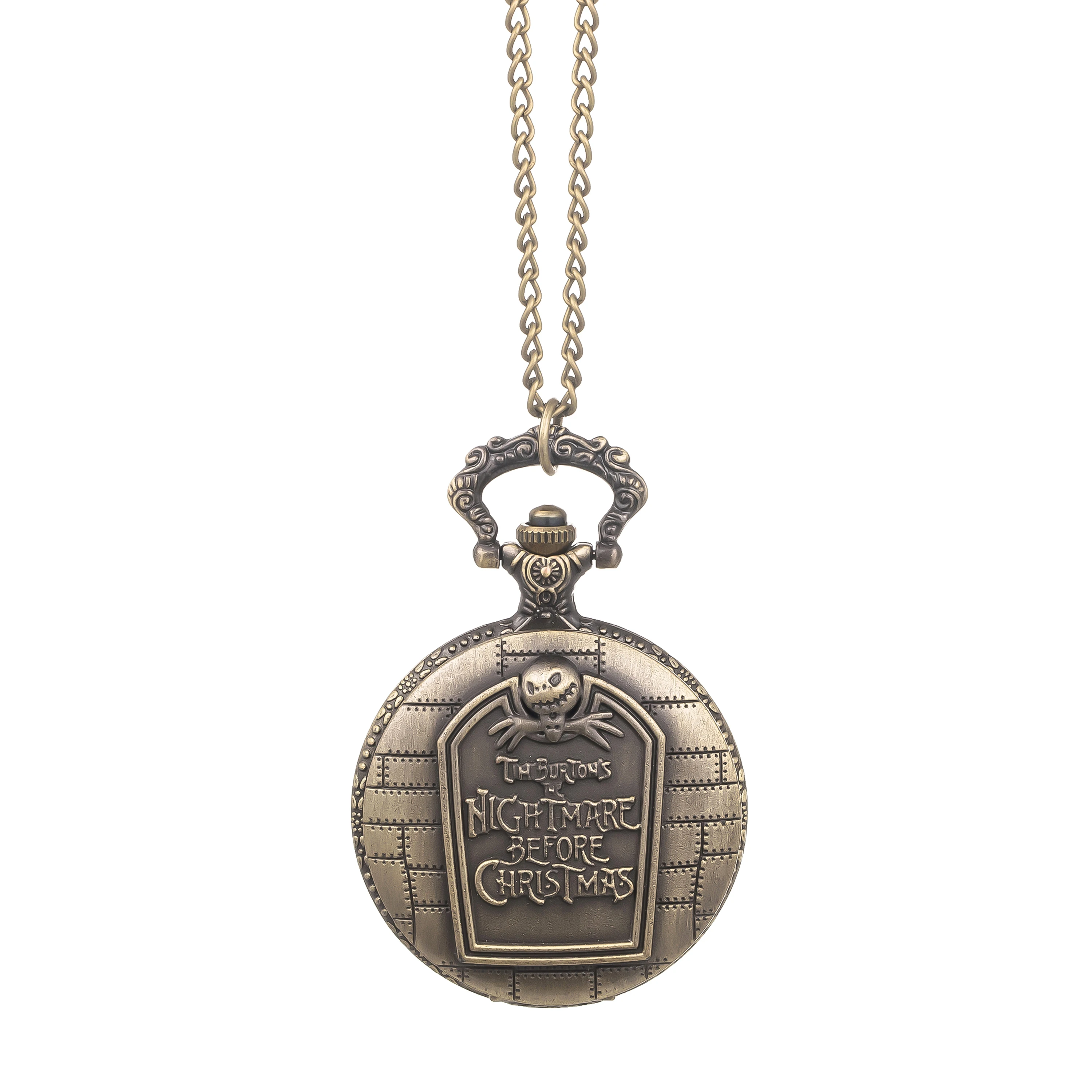 Vintage Nightmare Before Christmas Pocket Watch Necklace Retro Quartz Fob Watch Long Chain for Men Women Best Gift
Vintage Nightmare Before Christmas Pocket Watch Necklace Retro Quartz Fob Watch Long Chain for Men Women Best Gift