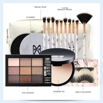 Makeup Tool Kit Including Makeup Brushes Eyeshadow Eyebrow Pen Mascara And Highlighter Shimmer Stick For Girl Gift
Makeup Tool Kit Including Makeup Brushes Eyeshadow Eyebrow Pen Mascara And Highlighter Shimmer Stick For Girl Gift