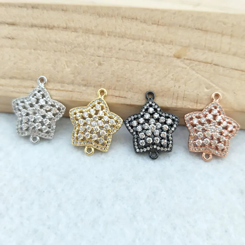 10pcs CZ zircon Micro Pave five-pointed star Connector,Double Bails Beads Charm,for DIY Bracelets Jewelry Finding CT369
10pcs CZ zircon Micro Pave five-pointed star Connector,Double Bails Beads Charm,for DIY Bracelets Jewelry Finding CT369