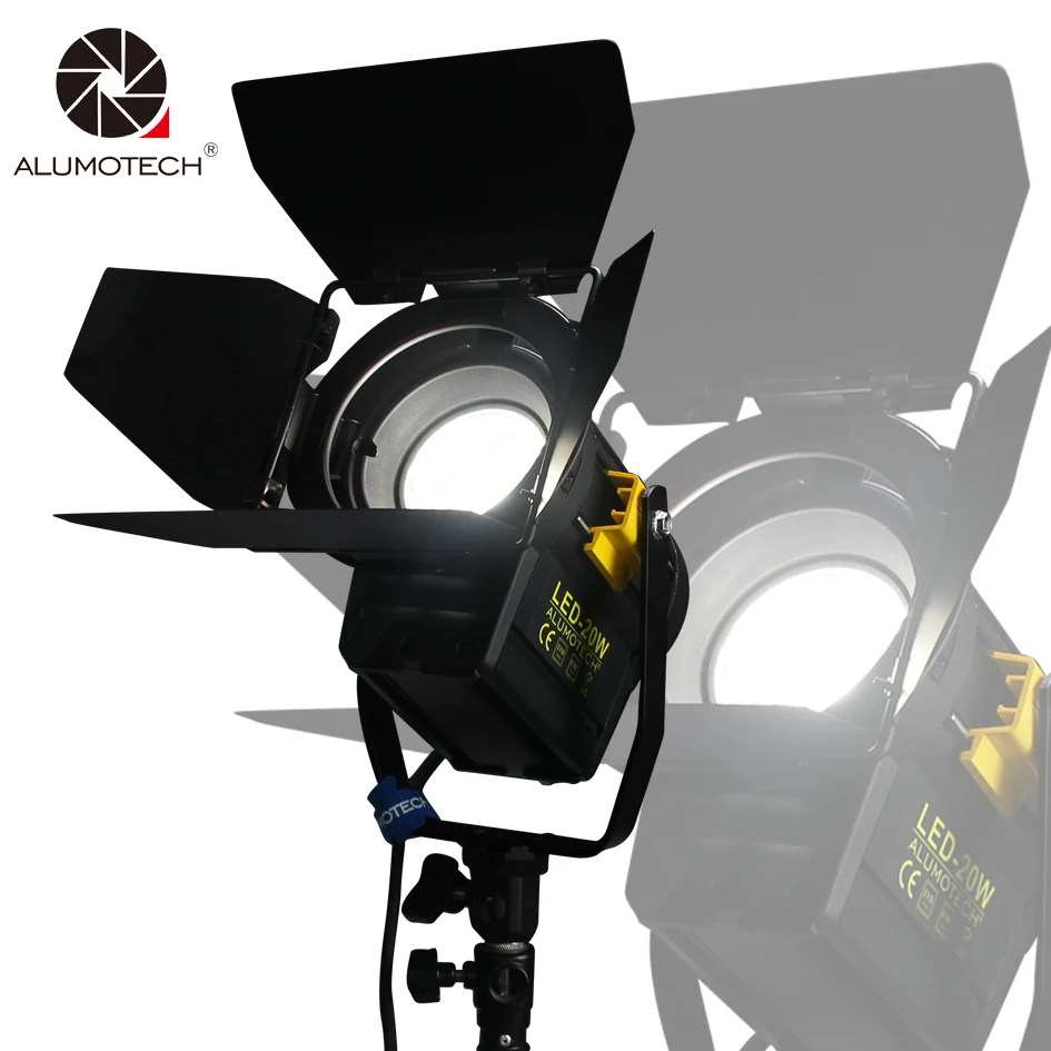 ALUMOTECH Daylight 20W LED Fresnel Lens Spot Continuous Lamp For Film Camera Video Studio Photography Light With 3200K Color Gel
ALUMOTECH Daylight 20W LED Fresnel Lens Spot Continuous Lamp For Film Camera Video Studio Photography Light With 3200K Color Gel