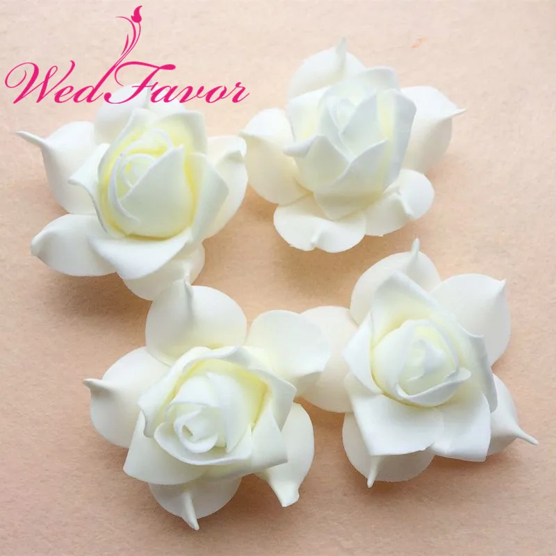 100pcs 7cm Ivory DIY Accessries Handmade EVA Foam Rose Flower Heads For Hair Garland Party Wedding Decoration Flower Ball Making 
100pcs 7cm Ivory DIY Accessries Handmade EVA Foam Rose Flower Heads For Hair Garland Party Wedding Decoration Flower Ball Making