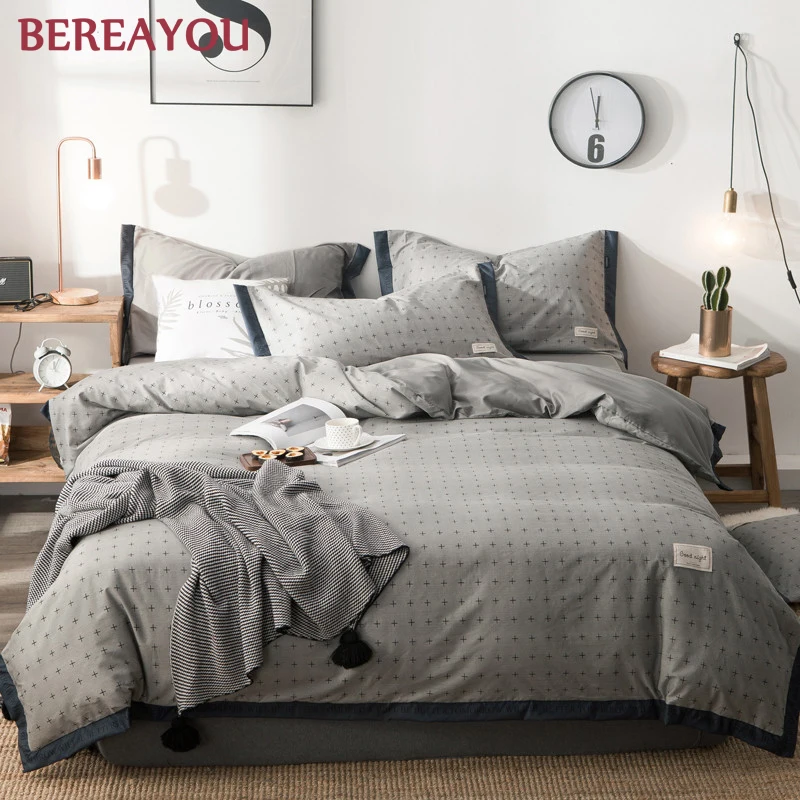 Simple Comforter Bedding Sets 100% Cotton 3/4pcs Geometric Pattern Bed Linings Duvet Cover Bed Sheet Pillowcases Cover Set
Simple Comforter Bedding Sets 100% Cotton 3/4pcs Geometric Pattern Bed Linings Duvet Cover Bed Sheet Pillowcases Cover Set