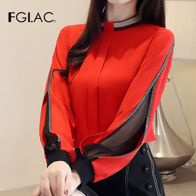 FGLAC Blouse Women shirt New 2019 Autumn Casual long sleeve Chiffon blouse shirt Elegant blouses Office Lady Hollow out blusas
FGLAC Blouse Women shirt New 2019 Autumn Casual long sleeve Chiffon blouse shirt Elegant blouses Office Lady Hollow out blusas