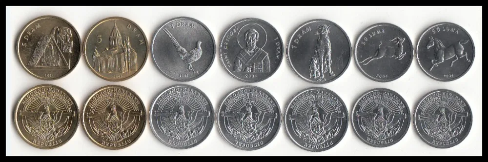 Set 7pcs Nagorno Karabakh Naka Coins Sets Asia Country 100% real and Original Coins for Collection UNCIRCULATED UNC New
Set 7pcs Nagorno Karabakh Naka Coins Sets Asia Country 100% real and Original Coins for Collection UNCIRCULATED UNC New