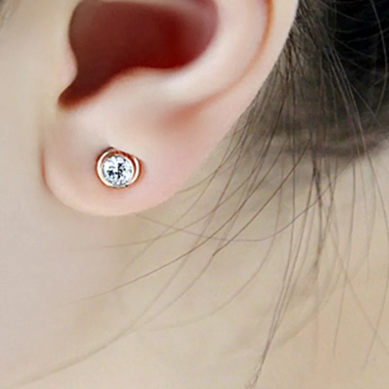Classic Accesorios Mujer Silver Gold Color Single Crystal Zirconia Stud Earring For Woman 316L Stainless Steel Wedding Jewelry
Classic Accesorios Mujer Silver Gold Color Single Crystal Zirconia Stud Earring For Woman 316L Stainless Steel Wedding Jewelry