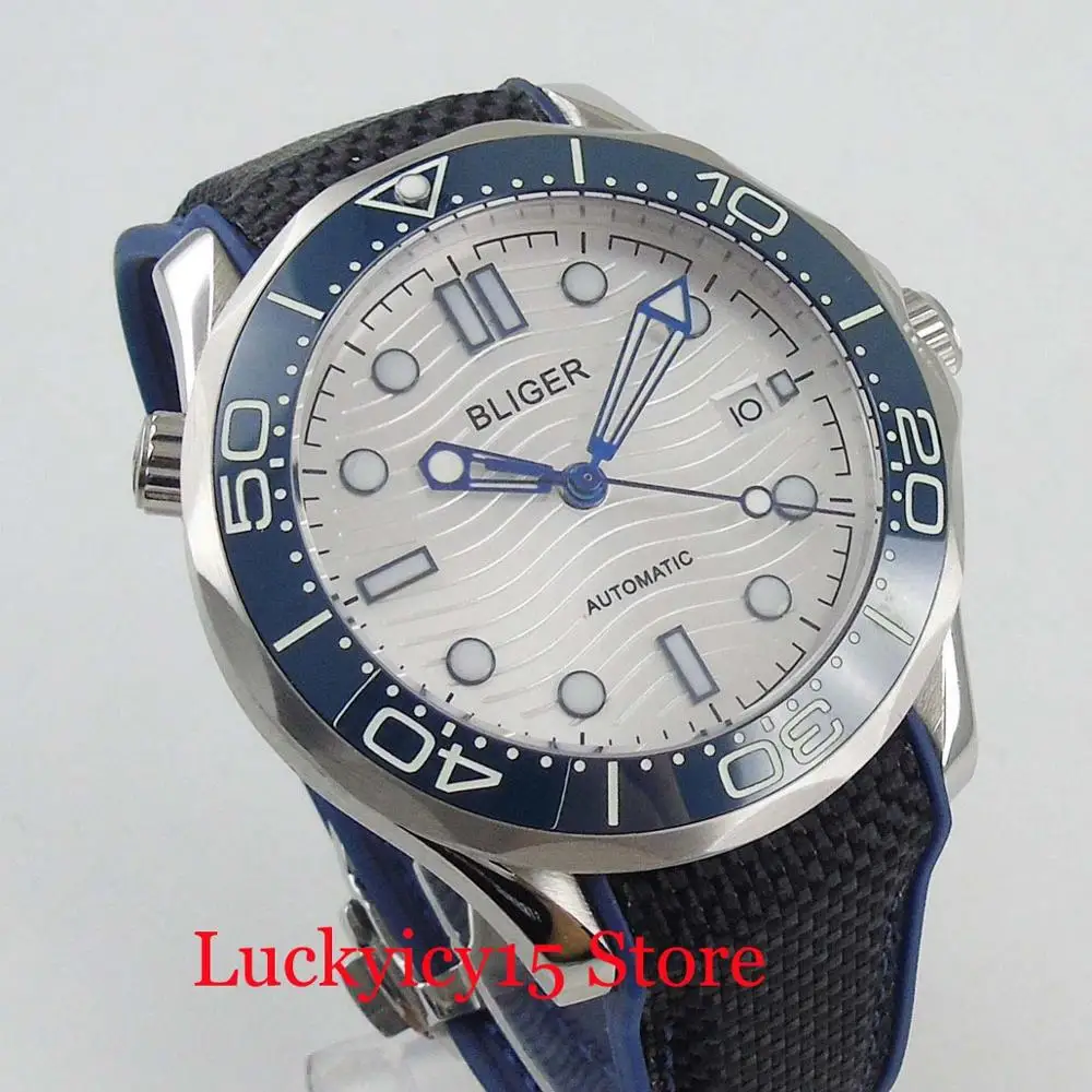 BLIGER 41mm Men's Watch Luminous Dial Blue Watch Hands Ceremic Bezel Sapphire Glass Automatic Wristwatch
BLIGER 41mm Men's Watch Luminous Dial Blue Watch Hands Ceremic Bezel Sapphire Glass Automatic Wristwatch