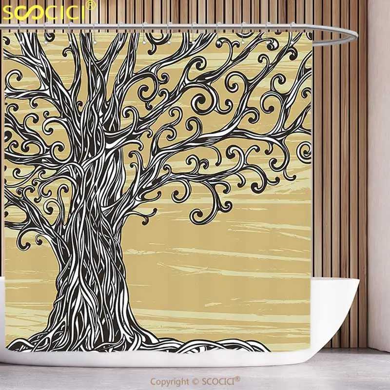 Cool Shower Curtain Tree of Life Decor Swirled Twists Oak Branches Spiritual Nature Eco Sketchy Illustration Mustard Brown
Cool Shower Curtain Tree of Life Decor Swirled Twists Oak Branches Spiritual Nature Eco Sketchy Illustration Mustard Brown