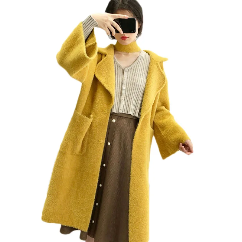 WSYORE Mink Velvet Fur Jacket Women 2019 New Autumn Winter Long Sleeve Wait Tie Jacket Thick Outwear Knitted Coat Female NS811
WSYORE Mink Velvet Fur Jacket Women 2019 New Autumn Winter Long Sleeve Wait Tie Jacket Thick Outwear Knitted Coat Female NS811