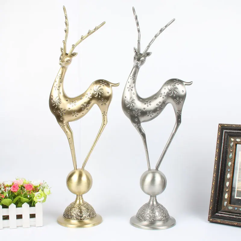 Europe metal animal Fushou Deer living room decoration ornaments alloy metal office desk decoration home accessories A01
Europe metal animal Fushou Deer living room decoration ornaments alloy metal office desk decoration home accessories A01