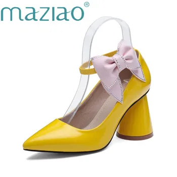 MAZIAO High Heels Women Mary Janes Shoes Bow Strange Style High Heels Shoes Crystal Pointed Toe Party Pumps Lady Big Size 34-43
MAZIAO High Heels Women Mary Janes Shoes Bow Strange Style High Heels Shoes Crystal Pointed Toe Party Pumps Lady Big Size 34-43