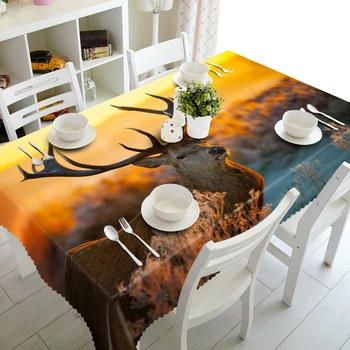 178cm * 274cm Polyester Cotton 3d Tablecloth Grassland Elk/Zebra Pattern Waterproof Rectangular & Round Table cloth Home textile
178cm * 274cm Polyester Cotton 3d Tablecloth Grassland Elk/Zebra Pattern Waterproof Rectangular & Round Table cloth Home textile