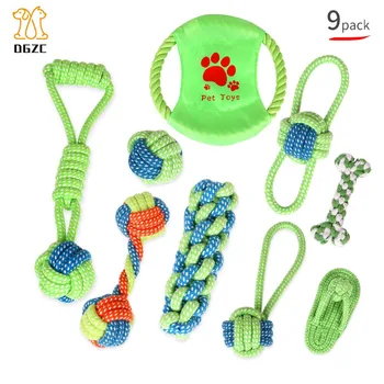 Dog Chew Toys Set 100% Natural Cotton Rope Durable Squeak Toys Chew Treat Ball Interactive Pet Training Tooth Cleaning Toy
Dog Chew Toys Set 100% Natural Cotton Rope Durable Squeak Toys Chew Treat Ball Interactive Pet Training Tooth Cleaning Toy