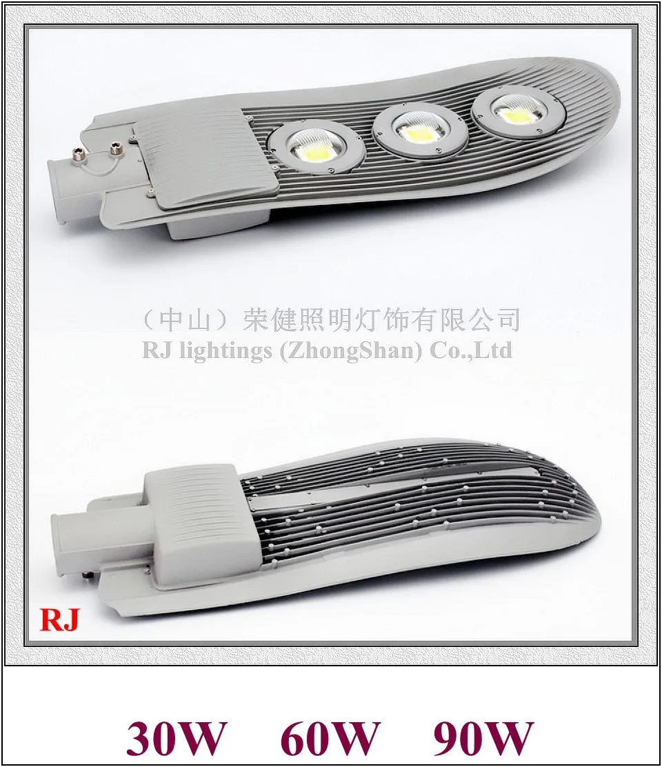 COB LED street light lamp LED road light waterproof 30W / 60W / 90W AC85V-265V input die-cast aluminum snake style RJ-LS-J
COB LED street light lamp LED road light waterproof 30W / 60W / 90W AC85V-265V input die-cast aluminum snake style RJ-LS-J