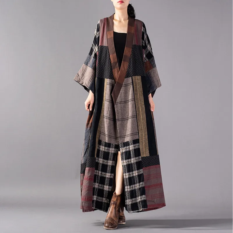 New 2019 Autumn Women Cardigan Trench Johnature Vintage Long Cotton Linen Coats V-Neck Sashes Full Sleeve Patchwork Plus Size
New 2019 Autumn Women Cardigan Trench Johnature Vintage Long Cotton Linen Coats V-Neck Sashes Full Sleeve Patchwork Plus Size