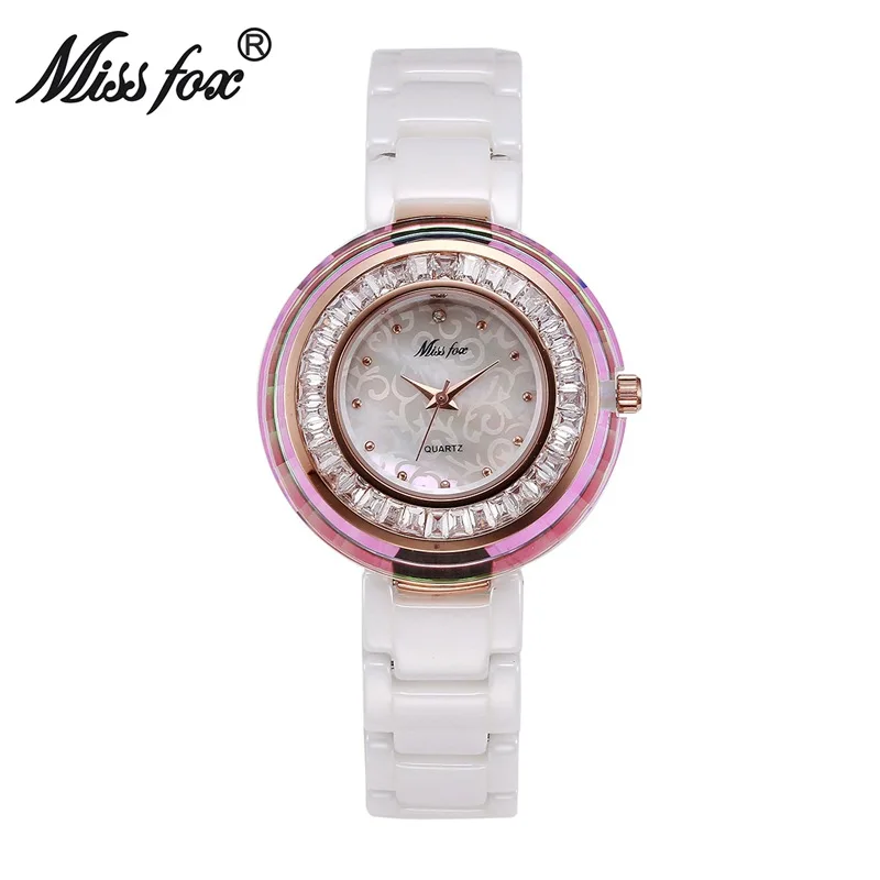 Miss Fox Top Brand Ladies Watch Fashion Ceramic Diamond Watch Dress Luxury Crystal Quartz Clock Montre Homme Relojes Para Mujer
Miss Fox Top Brand Ladies Watch Fashion Ceramic Diamond Watch Dress Luxury Crystal Quartz Clock Montre Homme Relojes Para Mujer