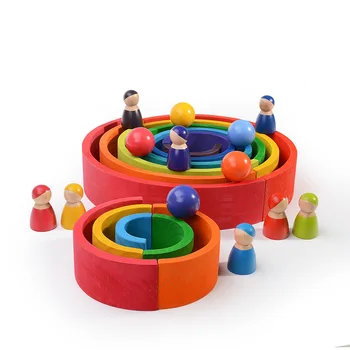 Baby Toys Large 12Pcs Rainbow Stacker Wooden Toys For Kids Creative Rainbow Building Blocks Montessori Educational Toy Children
Baby Toys Large 12Pcs Rainbow Stacker Wooden Toys For Kids Creative Rainbow Building Blocks Montessori Educational Toy Children