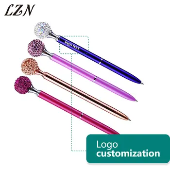 LZN High Quality 50pcs A Lot Ballpoint Pen Round Colored Diamond Beautiful Metal Pens Student Stationery Free Engraved Logo/Text
LZN High Quality 50pcs A Lot Ballpoint Pen Round Colored Diamond Beautiful Metal Pens Student Stationery Free Engraved Logo/Text
