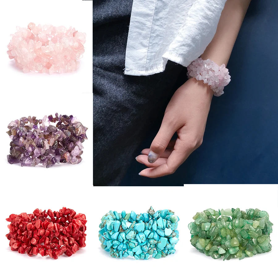 1Pc Natural Beaded Crystal Gravel Elastic Bracelet Trendy Women Weave Stretch Bracelet Garnet Onyx Daily Bracelet Jewelry Gifts
1Pc Natural Beaded Crystal Gravel Elastic Bracelet Trendy Women Weave Stretch Bracelet Garnet Onyx Daily Bracelet Jewelry Gifts