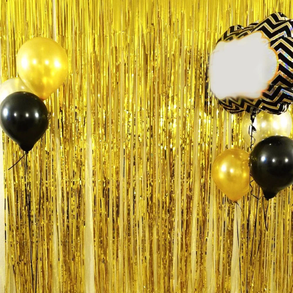 LAPHIL 1x2M Gold Foil Fringe Tinsel Curtain Wedding Backdrop Tassel Garlands Happy Birthday Party Favors Wedding Decoration
LAPHIL 1x2M Gold Foil Fringe Tinsel Curtain Wedding Backdrop Tassel Garlands Happy Birthday Party Favors Wedding Decoration