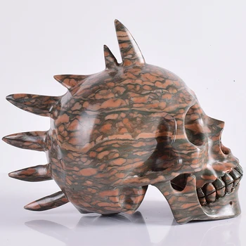 New Style Bamboo Jasper Skull Statue Big Size 8 Inch Natural Stone And Crystal Unique 2915 g Skull figurine Sculpture Craft Art
New Style Bamboo Jasper Skull Statue Big Size 8 Inch Natural Stone And Crystal Unique 2915 g Skull figurine Sculpture Craft Art