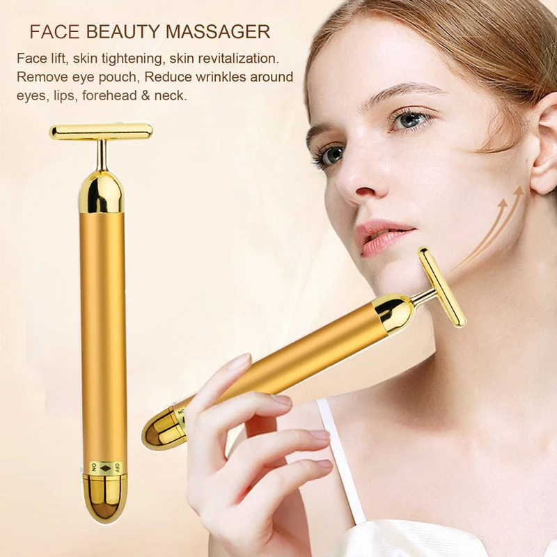 EFERO Face Massager Beauty T-Bar Golden Energy Roller Massager Skin Care Beauty Anti-Wrinkle Lift Skin Tightening Slimming Face
EFERO Face Massager Beauty T-Bar Golden Energy Roller Massager Skin Care Beauty Anti-Wrinkle Lift Skin Tightening Slimming Face