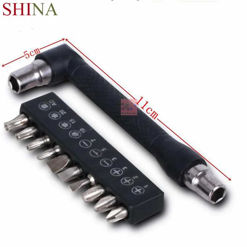 SHINA 10 In1 Ratchet Screwdriver Set Mini Right Angle Offset Hand Driver Tool Multifunction | Инструменты