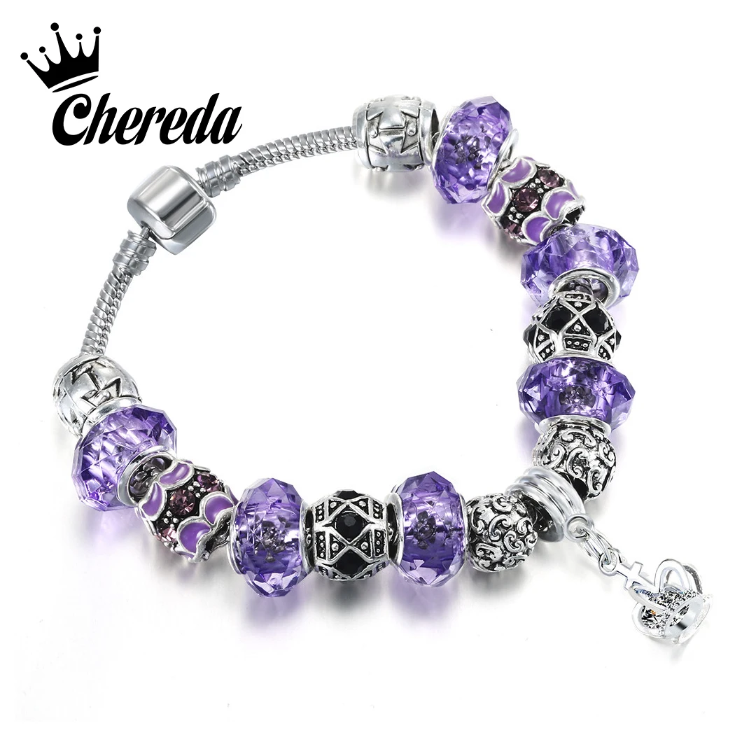 Chereda Trendy DIY Stone Bracelet Female Beads Charms Crystal Pendant Snake Chain Cuff Bracelets for Women Colorful Crown Bangle
Chereda Trendy DIY Stone Bracelet Female Beads Charms Crystal Pendant Snake Chain Cuff Bracelets for Women Colorful Crown Bangle