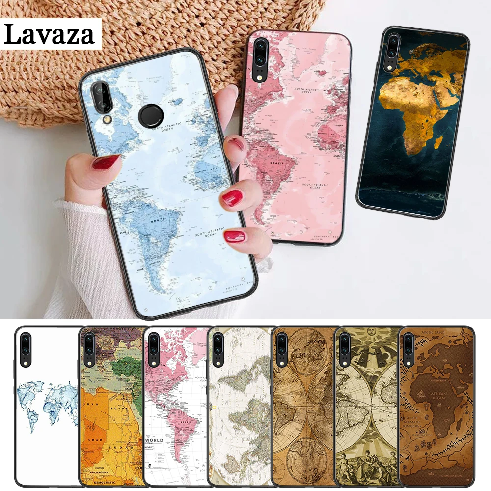 Карта мира Лидер продаж силиконовый чехол для Huawei P8 Lite 2015 2017 P9 2016 Mimi P10 P20 Pro P Smart Z 2019