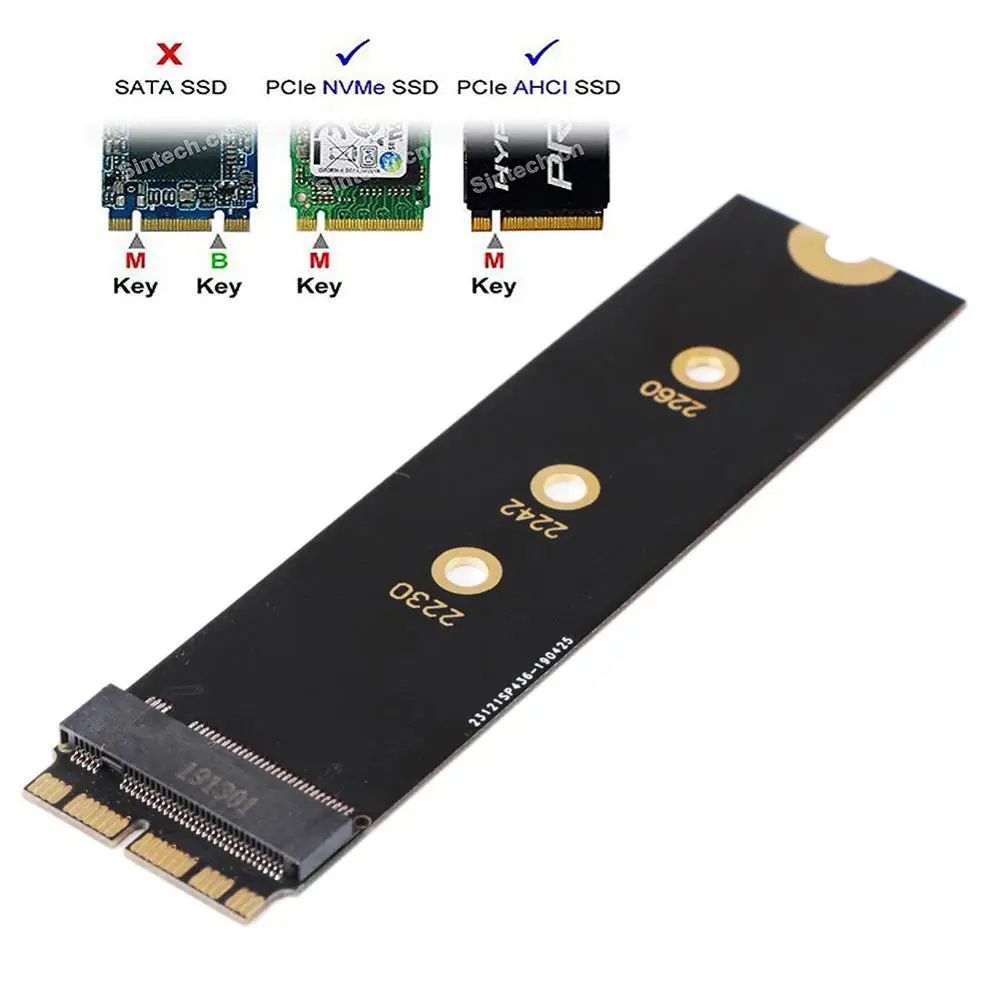 M.2 PCIE NVME SSD M.2 nVME SSD Adapter Card for Upgrade 2013-2015 Year Macs(Not Fit Early 2013 MacBook Pro)
M.2 PCIE NVME SSD M.2 nVME SSD Adapter Card for Upgrade 2013-2015 Year Macs(Not Fit Early 2013 MacBook Pro)