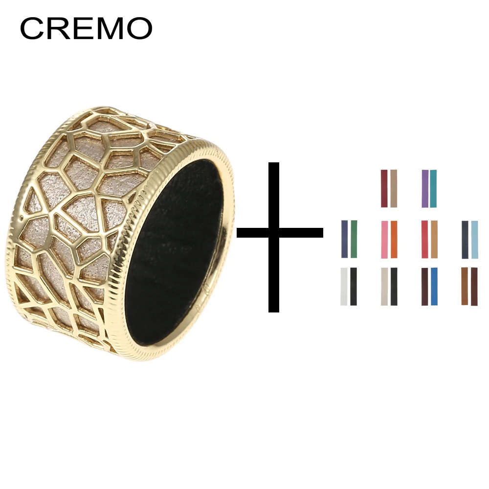 Cremo Giraffe Gold Finish Wide Rings For Woman Reversible Leather Band Jewelry Charm Geometry Unique Personalized Anillos Mujer
Cremo Giraffe Gold Finish Wide Rings For Woman Reversible Leather Band Jewelry Charm Geometry Unique Personalized Anillos Mujer
