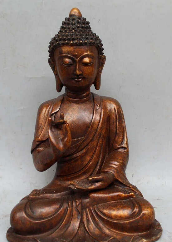 bi002732 13" Tibet Buddhism Bronze Gild Sakyamuni Shakyamuni Amitabha Buddha Statue
bi002732 13" Tibet Buddhism Bronze Gild Sakyamuni Shakyamuni Amitabha Buddha Statue