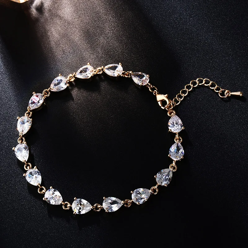 CARSINEL Water drop Cubic Zircon Adjustable Chain Bracelets Bracelet & Bangle For Women Gold color CZ Bracelet Wedding Jewelry
CARSINEL Water drop Cubic Zircon Adjustable Chain Bracelets Bracelet & Bangle For Women Gold color CZ Bracelet Wedding Jewelry