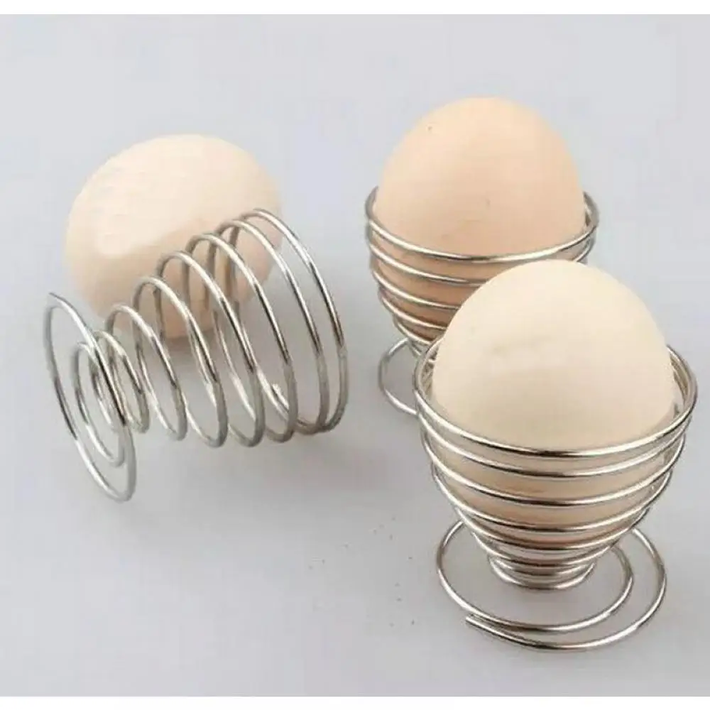 

1pcs Boiled Eggs Holder Hot Products Stainelss Steel Spring Wire Tray Egg Cup Cooking Tool Free Shipping