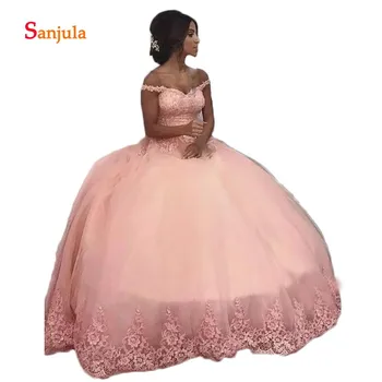 Quinceanera Dresses Off the Shoulder Pink Ball Gown Appliques Sequined Prom Gown Long vestido de 15 anos de debutante D847
Quinceanera Dresses Off the Shoulder Pink Ball Gown Appliques Sequined Prom Gown Long vestido de 15 anos de debutante D847