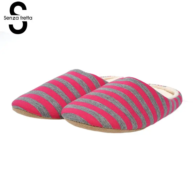 Senza Fretta Women Shoes Warm Plush Slippers Soft Home Warm Slippers Striped Bottom Slippers Half Bag Root Cotton Women Shoes
Senza Fretta Women Shoes Warm Plush Slippers Soft Home Warm Slippers Striped Bottom Slippers Half Bag Root Cotton Women Shoes