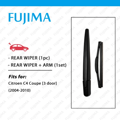 FUJIMA Rear Wiper Blade and Arm for Citroen C4 Coupe 3 Door (2004-2010) Back Window Windscreen Rear Wiper Arm
FUJIMA Rear Wiper Blade and Arm for Citroen C4 Coupe 3 Door (2004-2010) Back Window Windscreen Rear Wiper Arm