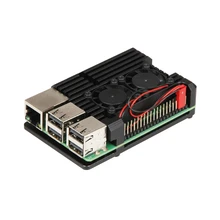 Pi 4/3 Aluminum Case with Dual Cooling Fan Metal Shell Black Enclosure for RPI Raspberry Pi 4B/3B/3B+
Pi 4/3 Aluminum Case with Dual Cooling Fan Metal Shell Black Enclosure for RPI Raspberry Pi 4B/3B/3B+