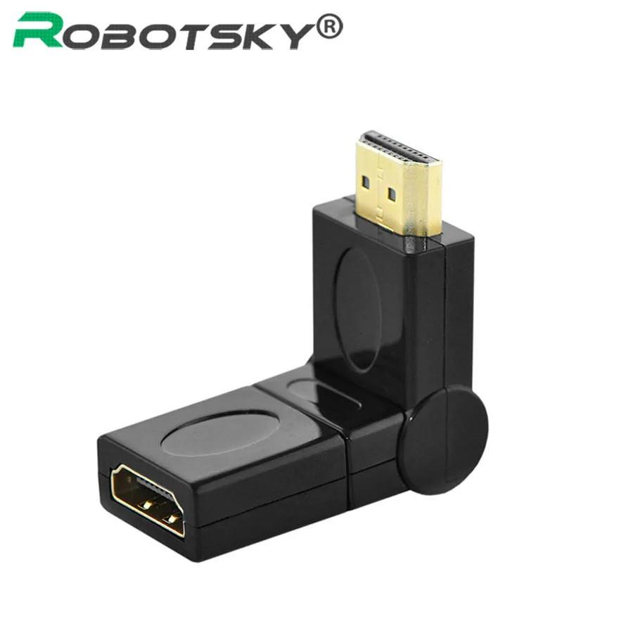 Robotsky HDMI Male to HDMI Female Cable Adapter Connect Extender HDMI 1.4 For 1080P HDTV 180 360 Degree Angle Rotating Converter
Robotsky HDMI Male to HDMI Female Cable Adapter Connect Extender HDMI 1.4 For 1080P HDTV 180 360 Degree Angle Rotating Converter