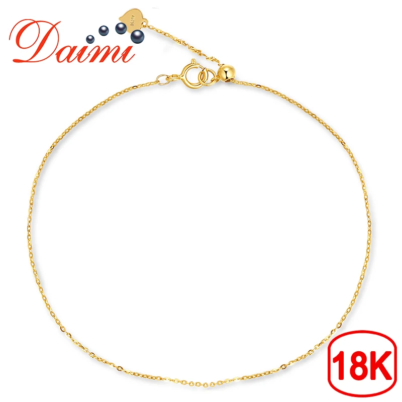 DAIMI Love Design Dainty Pure Gold Bracelet Chain 18K Yellow Gold Chain Adjustable Bracelet Chain Wendding Party Gift
DAIMI Love Design Dainty Pure Gold Bracelet Chain 18K Yellow Gold Chain Adjustable Bracelet Chain Wendding Party Gift