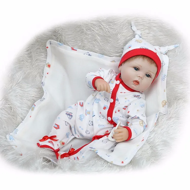 Fashion Reborn Babies Silicone Vinyl Body Dolls 42 cm Realistic 17'' Doll Reborn Touch Real kids Toy Birthday Xmas Gift For Sale
Fashion Reborn Babies Silicone Vinyl Body Dolls 42 cm Realistic 17'' Doll Reborn Touch Real kids Toy Birthday Xmas Gift For Sale
