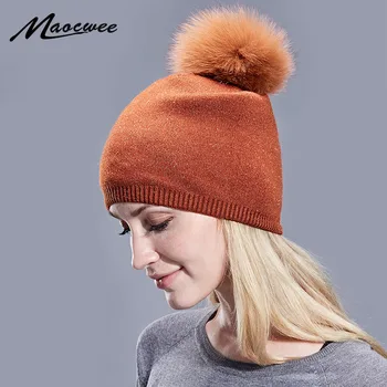 Girl Autumn Winter Fur Pompom Hats Caps Women Solid Soft Warm Knitted Wool Beanies Real Fox Fur Pom Pom Crochet Skullies Caps
Girl Autumn Winter Fur Pompom Hats Caps Women Solid Soft Warm Knitted Wool Beanies Real Fox Fur Pom Pom Crochet Skullies Caps