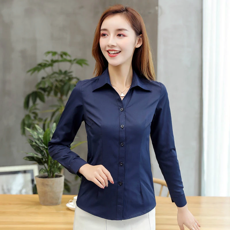 2019 Blouse long-sleeved professional business V-neck overalls are finishing women's commuter office large size shirt
2019 Blouse long-sleeved professional business V-neck overalls are finishing women's commuter office large size shirt