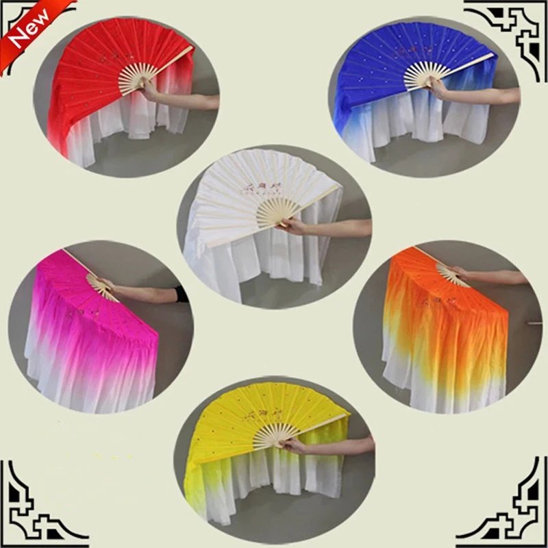 New 66cm two-sides belly dance Silk Fan Veils Nice 1pair 100% Silk folding Hand-Fans Stage Performance Practise Props Fans
New 66cm two-sides belly dance Silk Fan Veils Nice 1pair 100% Silk folding Hand-Fans Stage Performance Practise Props Fans