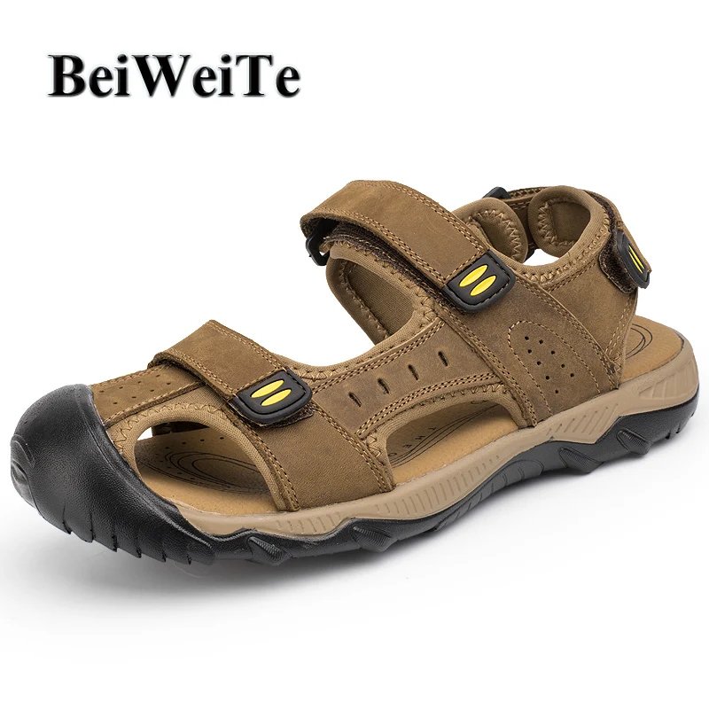 Men's Big Size Sandals Anti-Collision Closed Toe Hiking Fishing Sneakers For Male Wearable Genuine Leather Walking Casual Shoes
Men's Big Size Sandals Anti-Collision Closed Toe Hiking Fishing Sneakers For Male Wearable Genuine Leather Walking Casual Shoes