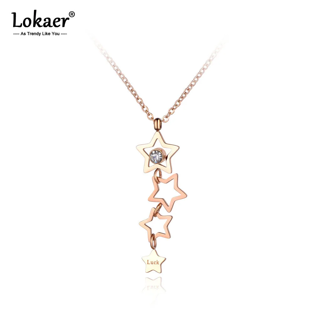 Lokaer Titanium Stainless Steel CZ Crystal Star Choker Necklace Jewelry Trendy Luck Pendant Chain Necklace For Women Girl N19056
Lokaer Titanium Stainless Steel CZ Crystal Star Choker Necklace Jewelry Trendy Luck Pendant Chain Necklace For Women Girl N19056