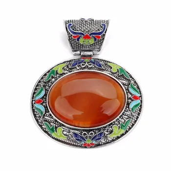 LOULEUR Antique Silver Color Oval Natural Stone Pendants Ethnic Dripping Shell Pendant for Women Men Statement Jewelry Makings
LOULEUR Antique Silver Color Oval Natural Stone Pendants Ethnic Dripping Shell Pendant for Women Men Statement Jewelry Makings