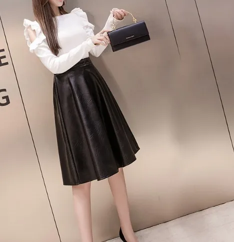 High Waisted Skirts Womens Plus-Size PU Leather Knee Length Stretch A Skirt Spring Autumn M 5XL Black Female Office Work Casual
High Waisted Skirts Womens Plus-Size PU Leather Knee Length Stretch A Skirt Spring Autumn M 5XL Black Female Office Work Casual