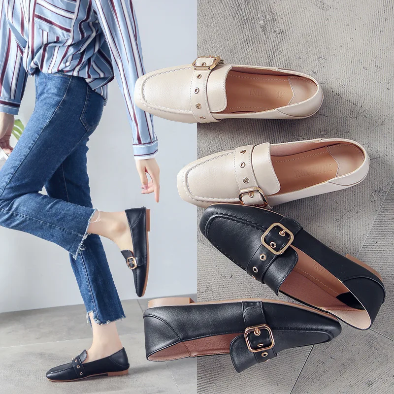 buckle strap decorate brand design leather shoes women square toe soft bottom loafers slip on flats women all-match oxford shoes
buckle strap decorate brand design leather shoes women square toe soft bottom loafers slip on flats women all-match oxford shoes